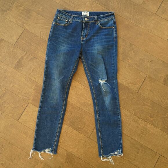 acne studios jeans 29 Ltvint Paw 15 High‎ Rise Cropped Raw Hem - Picture 1 of 6